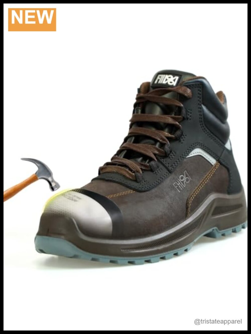 Composite Toe Work Boots Waterproof Leather Lace-Up